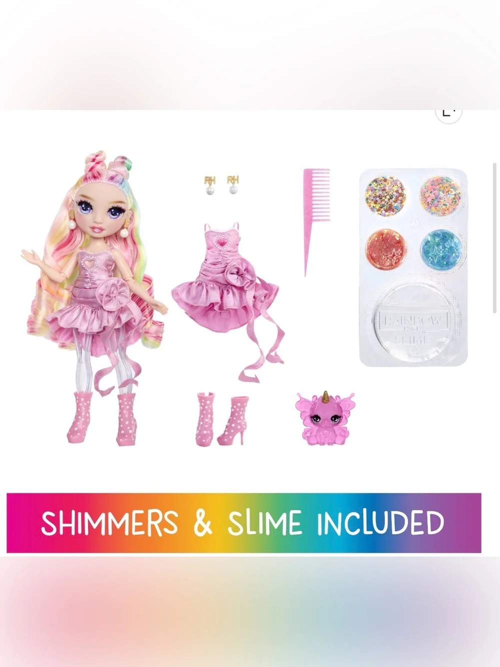 Rainbow High Rainbow Shimmers with Slime - Bella, Pink 11